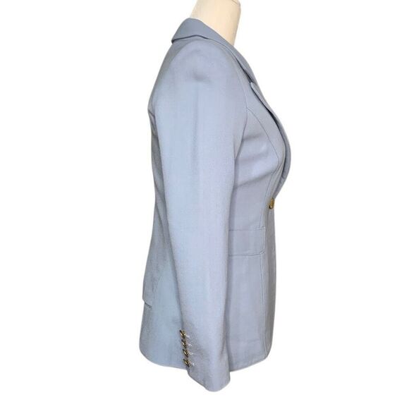 Smythe Classic Duchess Blazer Light Blue Size 4 Wool Lapel Collared Jacket - Picture 4 of 12